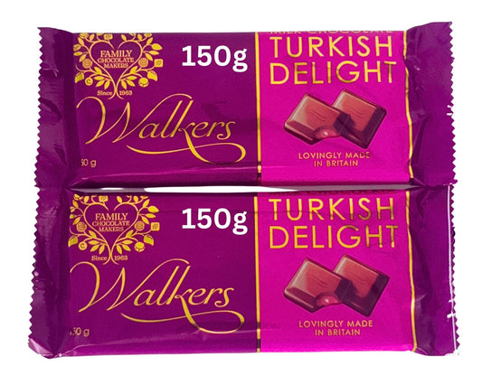Walkers Milk Chocolate Turkish Delight 150g | 12 x 150g - Candy Strike UK